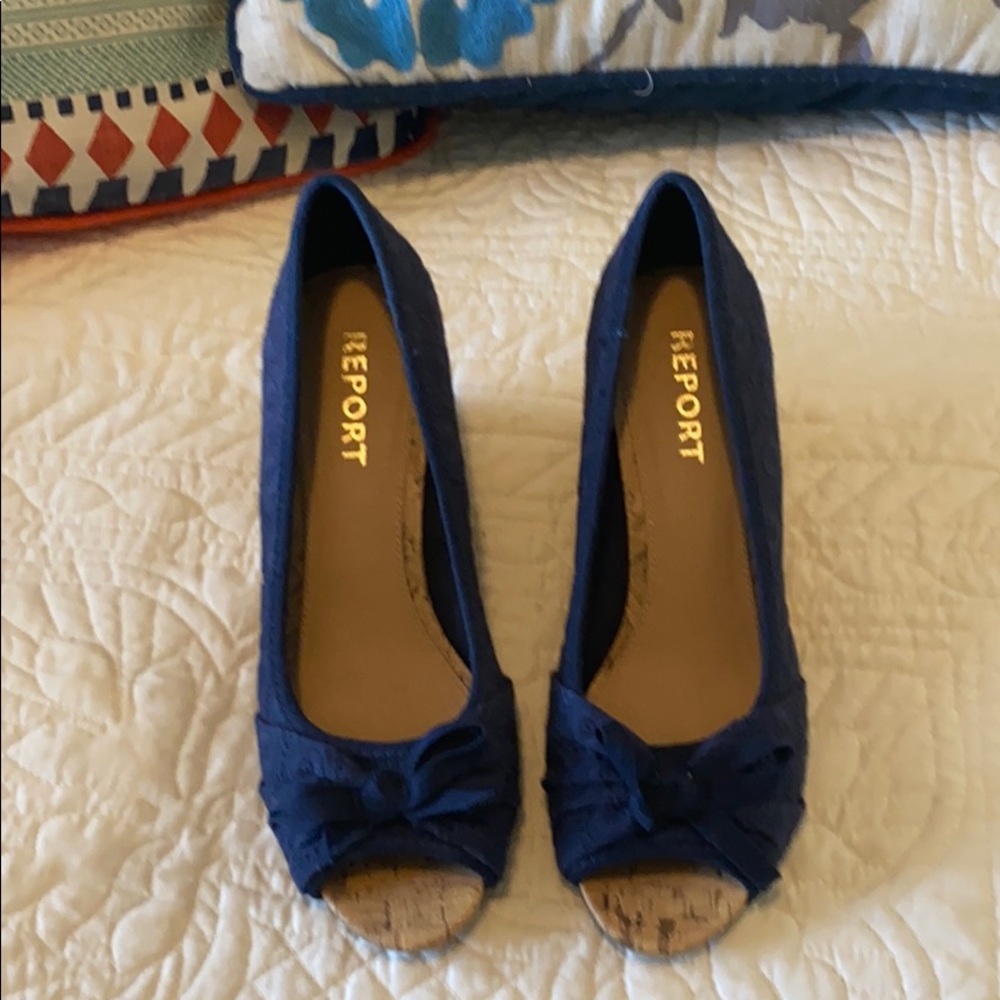 Navy blue wedges